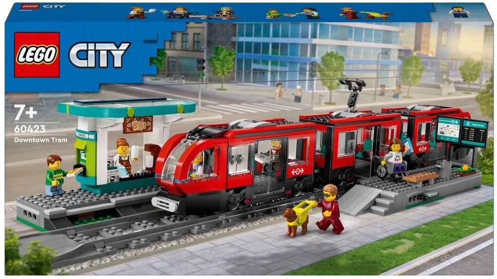 Lego City 60423 місто трамвай зупинка центр міста міський зі станцією від компанії Інтернет-магазин EconomPokupka - фото 1