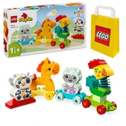 Lego Duplo 10412 потяг з тваринами коник великі блоки для 3-річної дитини від компанії Інтернет-магазин EconomPokupka - фото 1