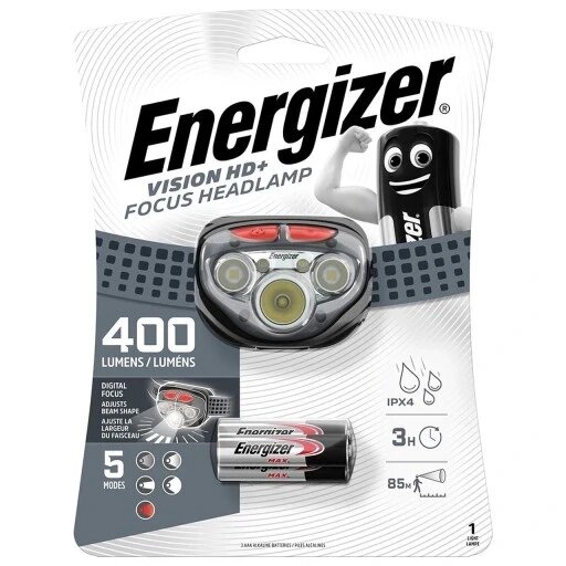 Ліхтар налобний Energizer Vision HD+ Focus 400 лм від компанії Інтернет-магазин EconomPokupka - фото 1