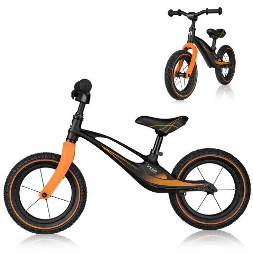 Lionelo Bart Air 12" Balance bike Black Orange bike НАДУВНІ КОЛЕСА від компанії Інтернет-магазин EconomPokupka - фото 1