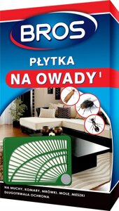 Пастка проти тараканів комарів молей мурах мух клопів сріблянок Bros 0,075 кг пластина на комах мухи комарі молі