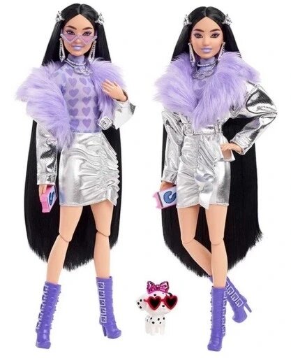 Лялька Barbie Extra Moda Hhn07 Doll 15 + собака в окулярах від компанії Інтернет-магазин EconomPokupka - фото 1