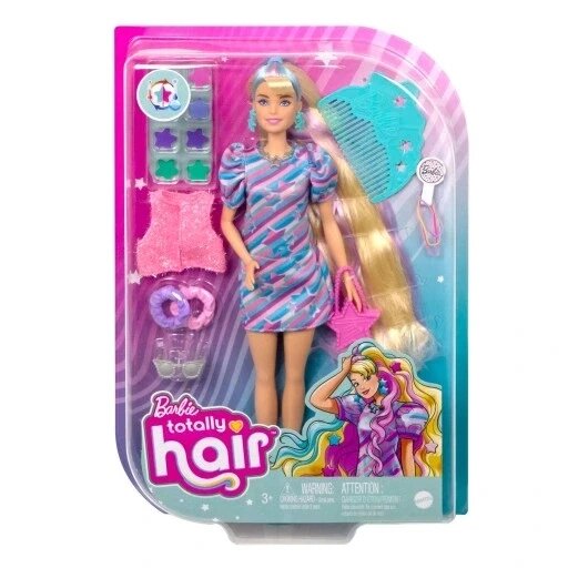 Лялька Barbie Totally Hair з довгим волоссям + модні аксесуари від компанії Інтернет-магазин EconomPokupka - фото 1