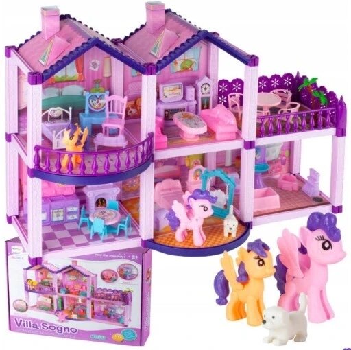Ляльковий будиночок 38,5 см Pony Dollhouse Villa від компанії Інтернет-магазин EconomPokupka - фото 1