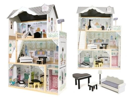 Ляльковий будиночок іконка дерев'яний мдф + меблі 122 см Xxl Led від компанії Інтернет-магазин EconomPokupka - фото 1