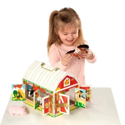 Ляльковий будиночок Melissa & Doug дерев'яна стайня з тваринами 265 см від компанії Інтернет-магазин EconomPokupka - фото 1