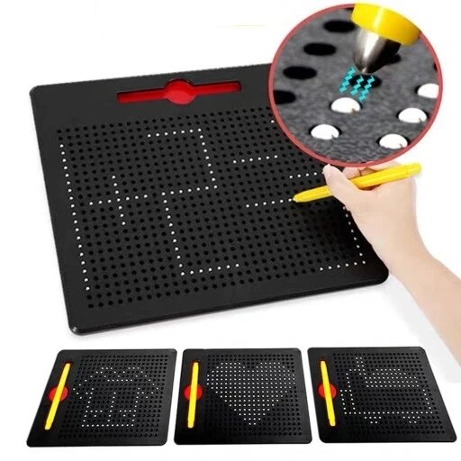 Магнітна дошка Mag Pad Magnetic Balls 714 шт. дошка з магнітними кульками + стилус Edu Game від компанії Інтернет-магазин EconomPokupka - фото 1