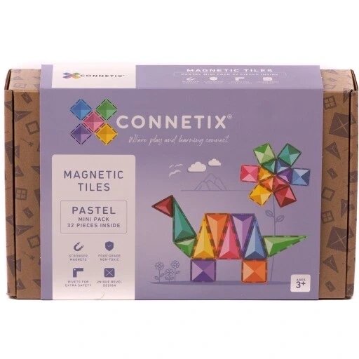 Магнітні блоки Connetix магнітні Pastel Mini Pack 32 шт Connetix: шт. від компанії Інтернет-магазин EconomPokupka - фото 1