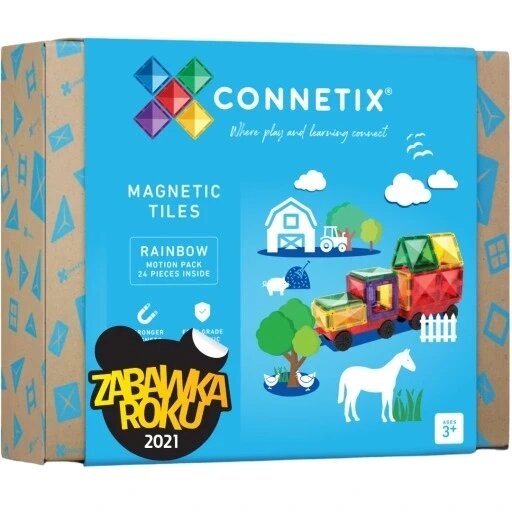 Магнітні блоки Connetix Motion Pack 24 шт. Connetix: магнітні від компанії Інтернет-магазин EconomPokupka - фото 1