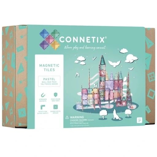 Магнітні блоки Connetix Pastel Ball Run Pack 106 шт Connetix магнітні Track від компанії Інтернет-магазин EconomPokupka - фото 1