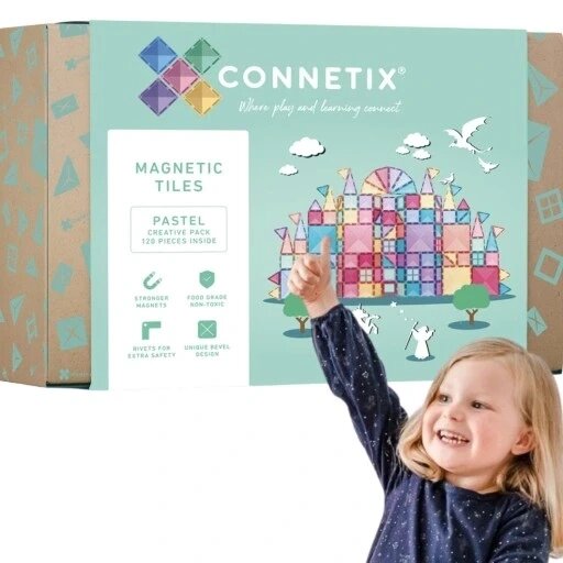 Магнітні блоки Connetix Pastel Creative Pack 120 шт. магнітні El від компанії Інтернет-магазин EconomPokupka - фото 1