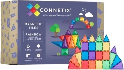 Магнітні блоки Rainbow Mini Pack Connetix міні пак 24 шт від компанії Інтернет-магазин EconomPokupka - фото 1