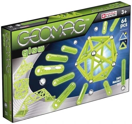 Магнітний конструктор Geomag G336 Glow 64 дет. від компанії Інтернет-магазин EconomPokupka - фото 1