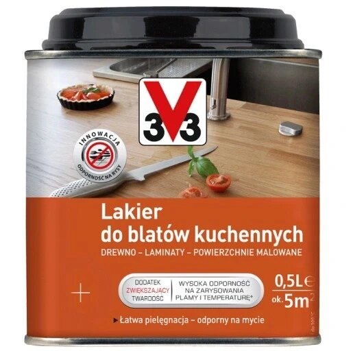 Масло для кухонних столів V33 безбарвне 0,5 л V33 лак для кухонних столів безбарвний 0,5l V33 106990 3v3 від компанії Інтернет-магазин EconomPokupka - фото 1