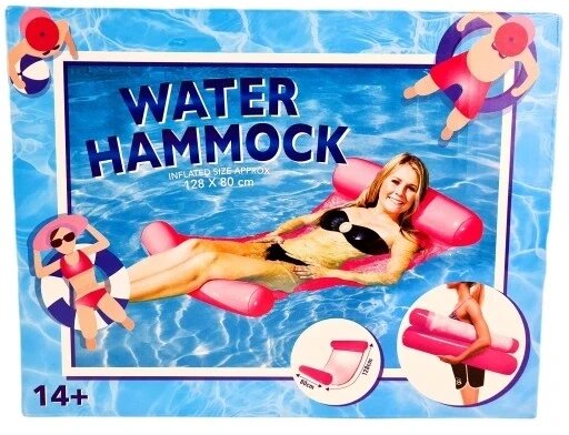 Матрац на воду Zd Trading Water Hammock рожевий 128х80 см надувний гамак для плавання шезлонг для басейну пляжу від компанії Інтернет-магазин EconomPokupka - фото 1