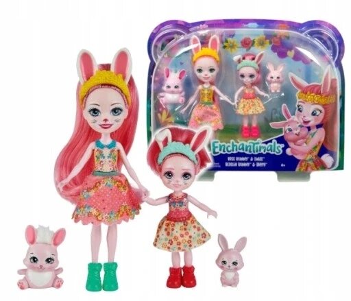 Mattel Enchantimals Bree And Bedelia Bunny Sister Dolls 2 шт. набір ляльок сестра брі та беделія від компанії Інтернет-магазин EconomPokupka - фото 1