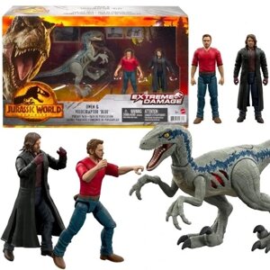 Mattel Jurassic Gwn25 Owen & Velociraptor Blue фігурки "світ юрського періоду" оуен + велоцираптор блакитний рейн