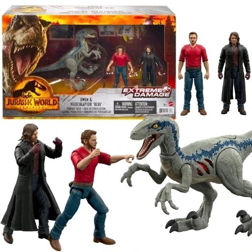 Mattel Jurassic Gwn25 Owen & Velociraptor Blue фігурки "світ юрського періоду" оуен + велоцираптор блакитний рейн від компанії Інтернет-магазин EconomPokupka - фото 1