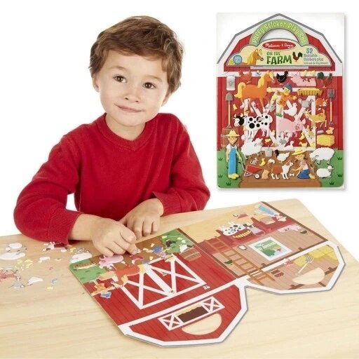 Melissa & Doug набір 3d-наклейок ферма та книга для використання 52 шт. від компанії Інтернет-магазин EconomPokupka - фото 1