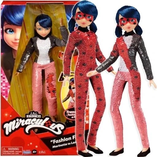 Miraculous: Ladybug And Cat Noir Doll Playmates Toys Fashion Flip 26 см лялька від компанії Інтернет-магазин EconomPokupka - фото 1