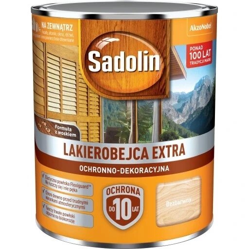 Морилка для лаку Sadolin на основі розчинника 5 л безбарвна морилка для лаку Sadolin Extra безбарвна 5л від компанії Інтернет-магазин EconomPokupka - фото 1