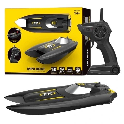 Моторний човен дитячий Aig Mini Boat Black Rc + пульт від компанії Інтернет-магазин EconomPokupka - фото 1