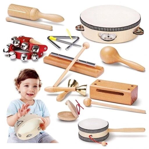 Набір дерев'яних інструментів для дітей Aig 9706 11 предметів від компанії Інтернет-магазин EconomPokupka - фото 1