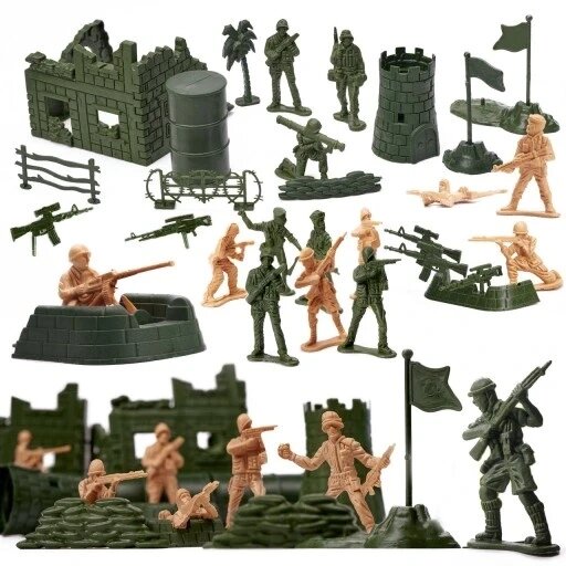 Набір фігур військова база іграшкові солдатики 114 шт. Kontext Kx6187 від компанії Інтернет-магазин EconomPokupka - фото 1