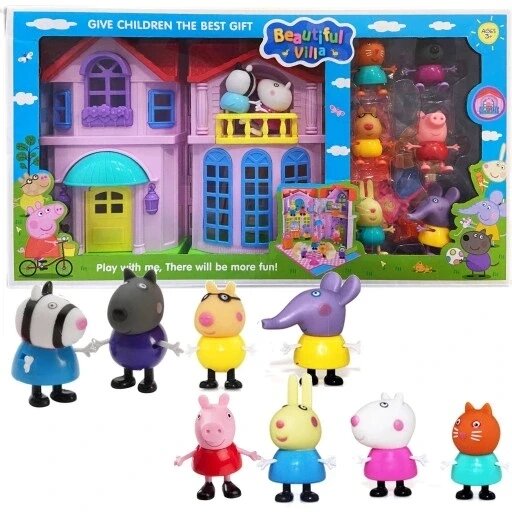 Набір фігурок та аксесуарів Свинки Пеппи з будиночком Toys 5905398008155 від компанії Інтернет-магазин EconomPokupka - фото 1