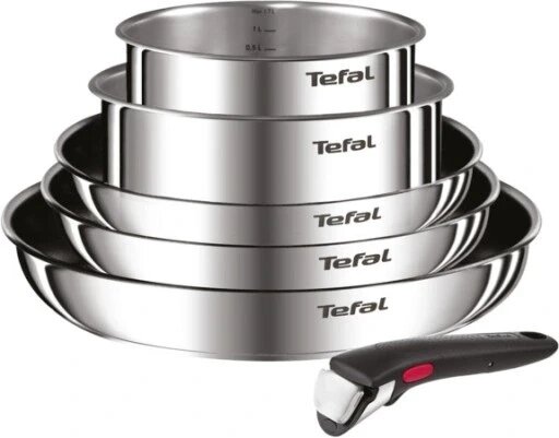 Набір каструль Tefal з нержавіючої сталі, 6 елементів. набір каструль Tefal з нержавіючої сталі, 6 елементів. L881s604 від компанії Інтернет-магазин EconomPokupka - фото 1