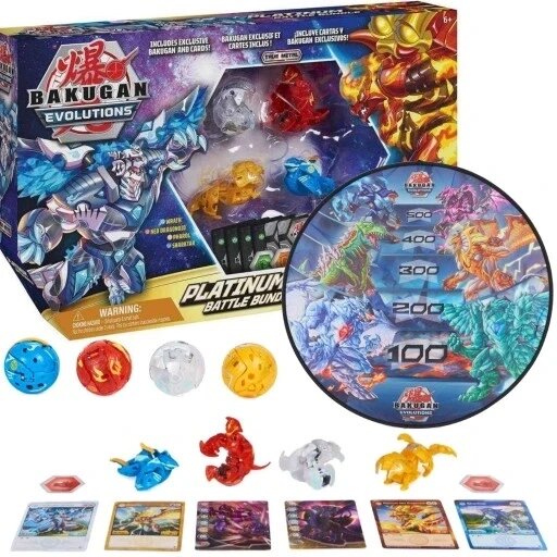 Набір платинових фігурок Spin Master 6066052 Bakugan Evolutions від компанії Інтернет-магазин EconomPokupka - фото 1