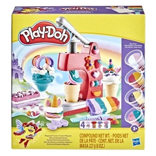 Набір Play-doh волшебна морозивниця пластилін веселкові морозива єдиноріг 4 тюбика 8 кольорів від компанії Інтернет-магазин EconomPokupka - фото 1