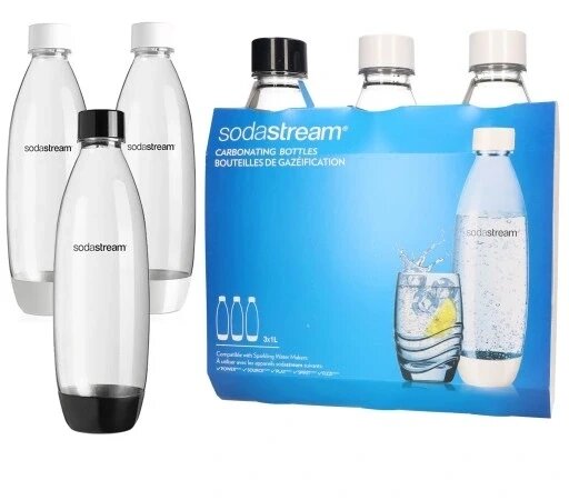 Набір пляшок для насичувача Soda Stream 3 шт пляшка для води 1л пляшки Sodastream 3 шт від компанії Інтернет-магазин EconomPokupka - фото 1