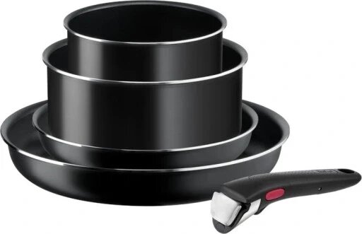 Набір посуду Tefal Ingenio Easy Cook'n Clean з 5 елементів Cook`n з ручкою 5el для газу від компанії Інтернет-магазин EconomPokupka - фото 1