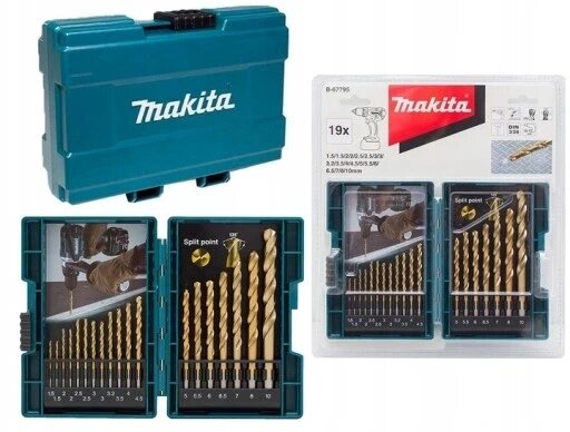 Набір свердел по металу Makita B-67795 набір титанових свердел Makita B-67795 по металу від компанії Інтернет-магазин EconomPokupka - фото 1