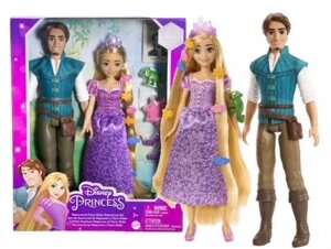 Набір 2 ляльки принцеса рапунцель в гарній сукні + Flynn Rider Disney