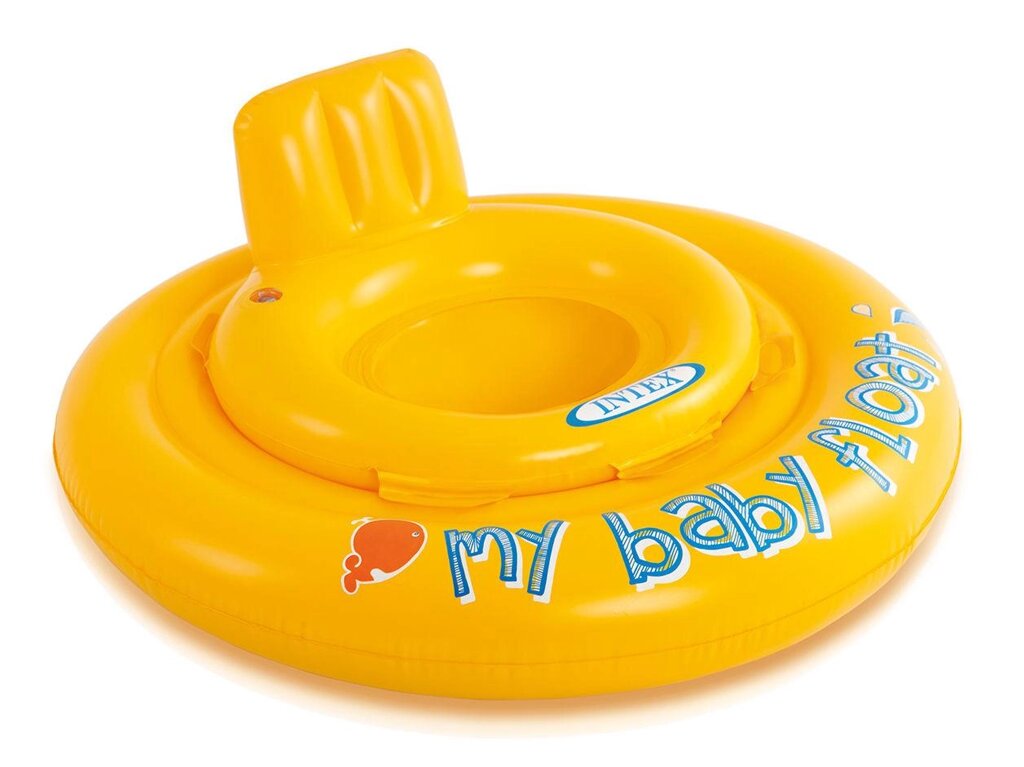 Надувне сидіння для вивчення плавання Intex My Baby Float жовтe 56585 колесо крісло спинка від компанії Інтернет-магазин EconomPokupka - фото 1