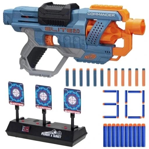 Nerf Elite 2.0 Commander + щит 30x стріл Gun 2 0 гвинтівка 30x Arrow електронний E9485 від компанії Інтернет-магазин EconomPokupka - фото 1