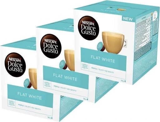 Nescafe Dolce Gusto Flat White 3x16шт. 48 капсул від компанії Інтернет-магазин EconomPokupka - фото 1