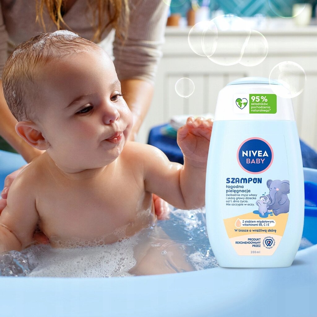 Nivea Baby 2 в 1 гель для миття шампунь для купання з помпою для дітей х 500мл від компанії Інтернет-магазин EconomPokupka - фото 1