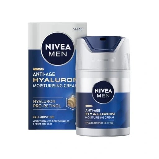 Nivea гіалуроновий антивікневий крем для обличчя 50 мл для чоловіків від компанії Інтернет-магазин EconomPokupka - фото 1