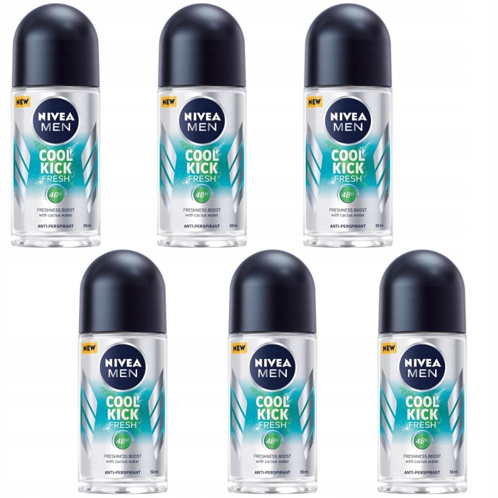 Nivea Men Fresh Kick антиперспірант для чоловіків у кульці 48h 50ml шт. 6 штук від компанії Інтернет-магазин EconomPokupka - фото 1