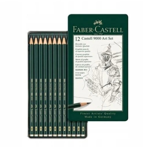 Олівці Faber-castell B H Hb 12 шт 9000 арт 12 уп метал 119065 від компанії Інтернет-магазин EconomPokupka - фото 1