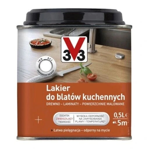 Олія для кухонних столів V33 безбарвна 0,5 л лак для кухонних столів V33 сатин 0,5 л V33 3153894996168 від компанії Інтернет-магазин EconomPokupka - фото 1