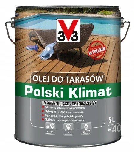 Олія для терас V33 клімат дуб 5,5л від компанії Інтернет-магазин EconomPokupka - фото 1