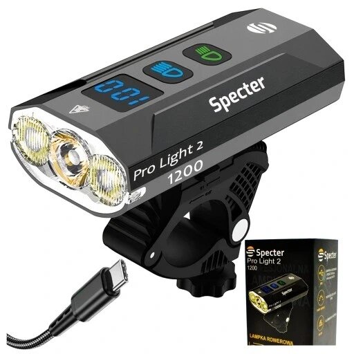 Освітлення для велосипеда Specter Prolight2 1200 Lm Usb 1200lm 3 Led лампа велосипедний ліхтарик від компанії Інтернет-магазин EconomPokupka - фото 1