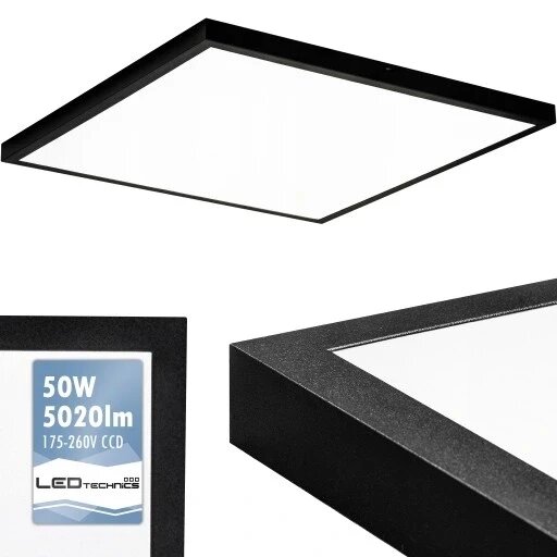 Панель Led-касети 60x60 поверхнева 50w чорна Ccd плафон обрамлення 60x60см стельова від компанії Інтернет-магазин EconomPokupka - фото 1