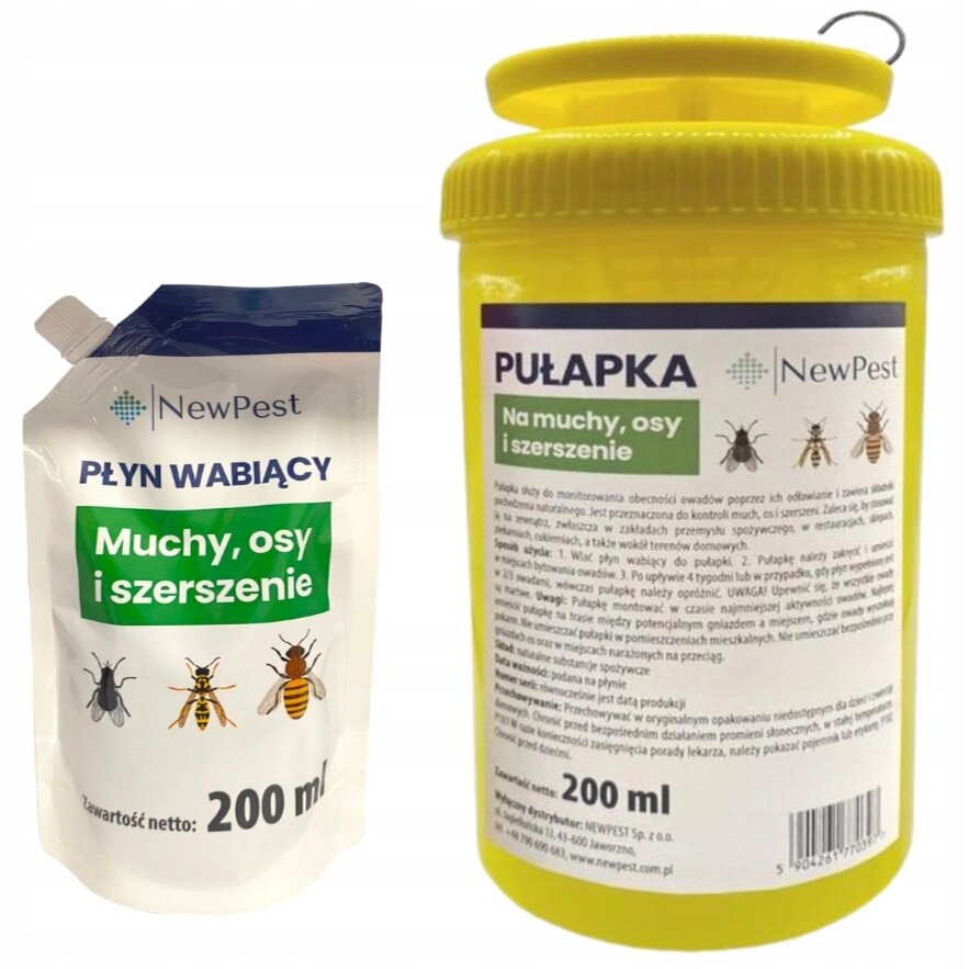 Пастка для мух ос і шершнів Newpest 200мл від компанії Інтернет-магазин EconomPokupka - фото 1