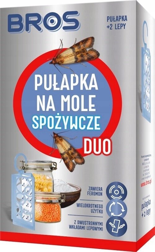 Пастка проти моль Bros 0,08 кг для харчових моль Duo + 2 запасні вкладиші від компанії Інтернет-магазин EconomPokupka - фото 1