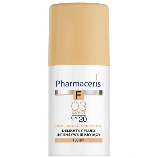 Pharmaceris F 03 Bronze 30 мл інтенсивно приховуючий тональний крем для обличчя Spf 20 ніжний флюїд 30мл від компанії Інтернет-магазин EconomPokupka - фото 1